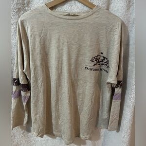 Long sleeve tee, comfy, cute tunic California republic size small